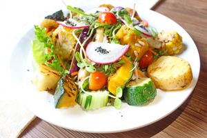Grilled vegetable salad at Shewe Vegan & Vegetarian Cafe in Chiang Mai