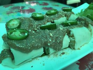 Spring rolls - lovely combination of flavours at Shewe Vegan & Vegetarian Cafe in Chiang Mai