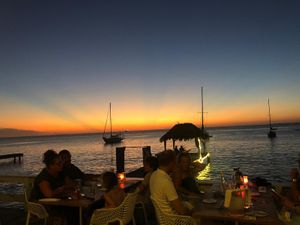 At sunset at Sebastian's in Kralendijk