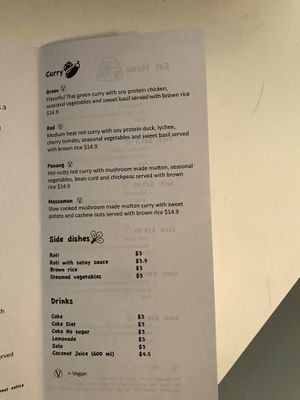 Curries & side dishes. at Monna in Bentleigh