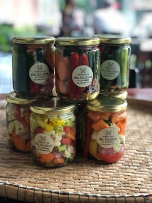 Vegetables pickled  at The Kitchen at Yenakat in Bangkok