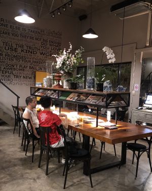 Reading table - co working space  at The Kitchen at Yenakat in Bangkok