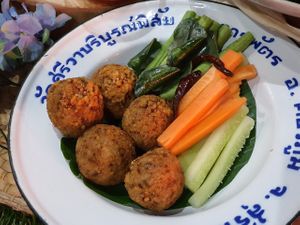 Vegetables balls  at The Kitchen at Yenakat in Bangkok