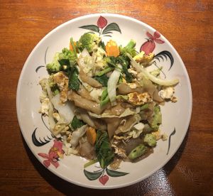 Rice noodles with vegetables  at The Kitchen at Yenakat in Bangkok