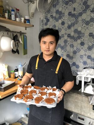 Our baker Mr. Saw  at The Kitchen at Yenakat in Bangkok