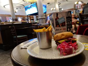 Vegan burger at O'Learys - Centralplan in Stockholm