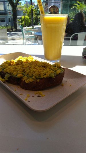 Avocado toast at Mornings in Curitiba