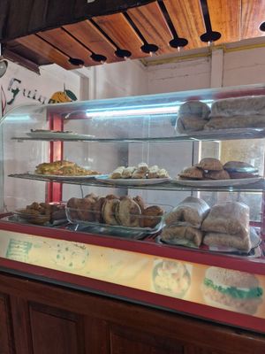Snacks displayed at StarLine Ital Kitchen in Roseau