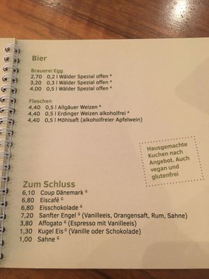 beer and deserts at April in Feldkirch