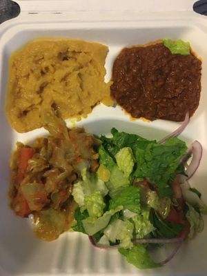 Veggie to-go combo at Haleluya Ethiopian Gourmet in Fremont