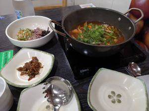 I had no clue how it worked but the owner helped me and explained everything :D at Dotori Kalguksu in Seoul