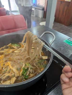 Acorn noodles! at Dotori Kalguksu in Seoul