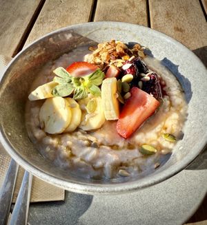 Chai spiced rice pudding   at Archers' Table in Port Augusta