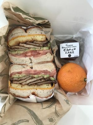 #6 Tofu bacon, vegan egg, vegan cheese, avocado, tomato #Veganuary at UT47 Manhattan in New York City