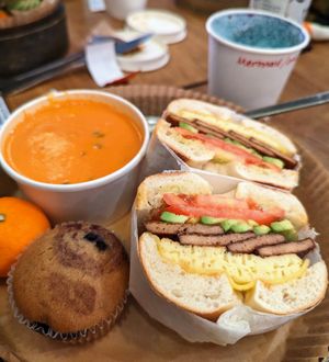 Vegan breakfast sandwich at UT47 Manhattan in New York City