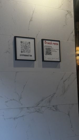 Used QR code for menu  at UT47 Manhattan in New York City