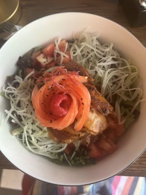 Vegan salmon salad  at UT47 Manhattan in New York City