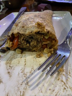 Vegan burrito delish  at Plaza Azteca in Greenville