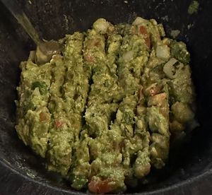 Table side Guac (they said it does not contain sour cream, I’m not sure why sometimes they might put it in?)   at Plaza Azteca in Greenville