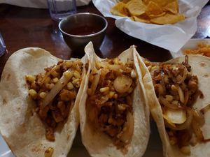 Vegan Tacos at Plaza Azteca in Greenville