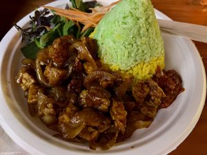 Went back & got orek tempeh (2 scoops) with mixed rice.  at Indo Tempeh House in Christchurch