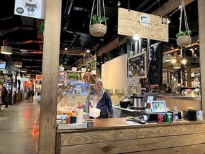 Stall inside the food court  at Indo Tempeh House in Christchurch