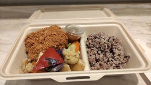 Affordable balanced meal at Peace Cafe - Shibuya Scramble Square in Tokyo