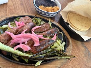 Beyond sausage, rice and bean, tortilla   at Flores in Corte Madera