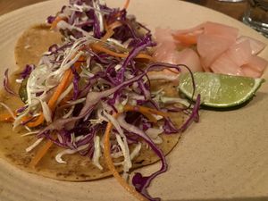 Avocado tacos  at Flores in Corte Madera