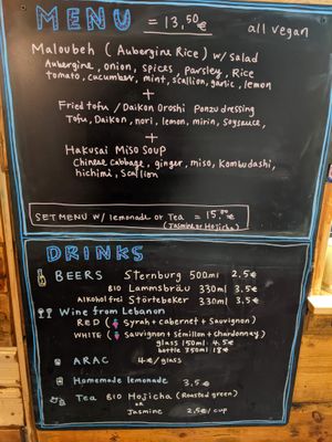 Menu of the day at O-slow. at O-slow in Berlin