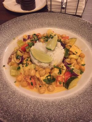Main dish - thai curry with chickpeas at Restauracja Podpromie in Rzeszow