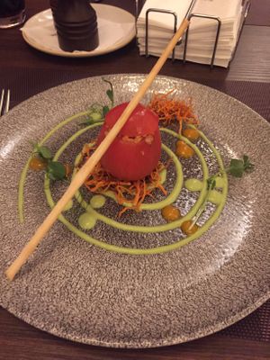 Tomato with some vegan filling - highly reccomended at Restauracja Podpromie in Rzeszow