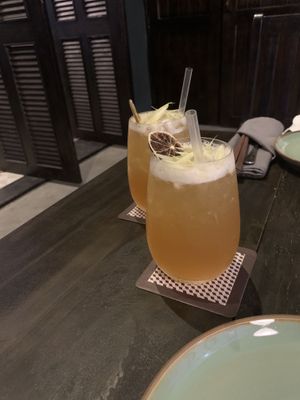 Homemade Lime and Lemongrass Ice Tea at La Gom Kitchen in Phu Quoc
