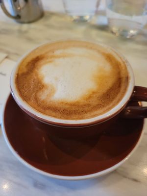 Oat milk cappuccino at Lula Cafe in Chicago