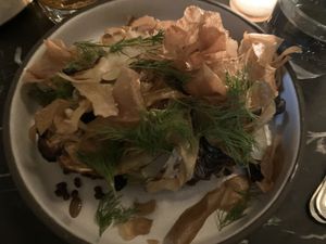 Lions mane mushroom entree   at Lula Cafe in Chicago