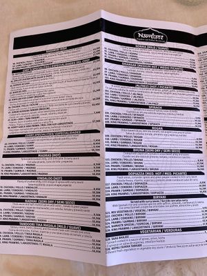 All specialities can be done vegetarian as well at Namaste Nepalese and Indian in Nerja