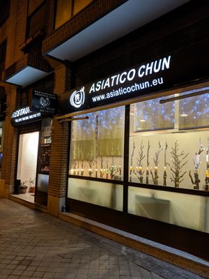 view from the street at Chun in Madrid