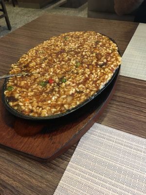 Ku Bak (sizzling rice) at Chun in Madrid