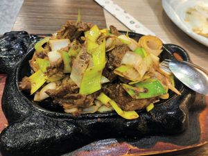 Leek and seitan at Chun in Madrid