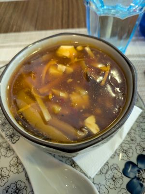 Sour spicy soup at Chun in Madrid