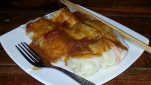 streamed spring rolls at Big Mountain in Koh Phangan