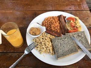 Vegan breakfast, really nice!! (200B) at Big Mountain in Koh Phangan