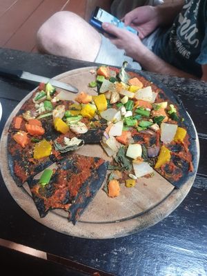 Gross pizza at Big Mountain in Koh Phangan