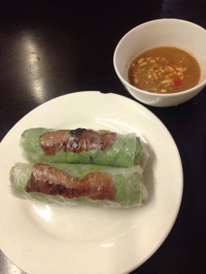 fresh spring rolls at Vegan Heaven in Da Lat