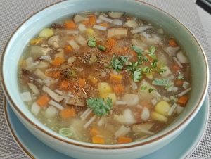 Lotus seed soup at Vegan Heaven in Da Lat