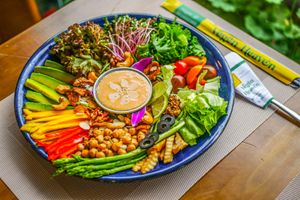 Salad Heaven. 
A place for anyone wanting to eat healthy, with a wide variety of options to choose from. at Vegan Heaven in Da Lat