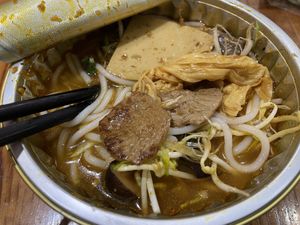Hue style noodle soup  at Vegan Heaven in Da Lat
