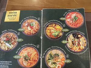 Noodle soup menu  at Vegan Heaven in Da Lat