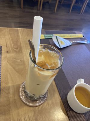 Oolong milk tea  at Vegan Heaven in Da Lat