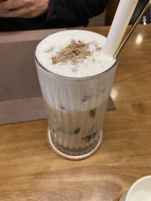 Chestnut milk tea  at Vegan Heaven in Da Lat